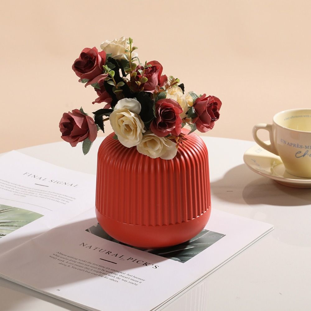 Glass Vase Nordic - مزهرية زهور سيراميك تقليد ، لون