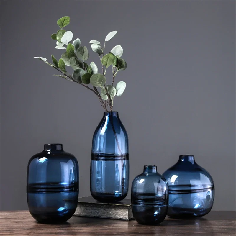 Glass Vase Nordic - فازة زجاجية شفافة لترتيب الزهور ،