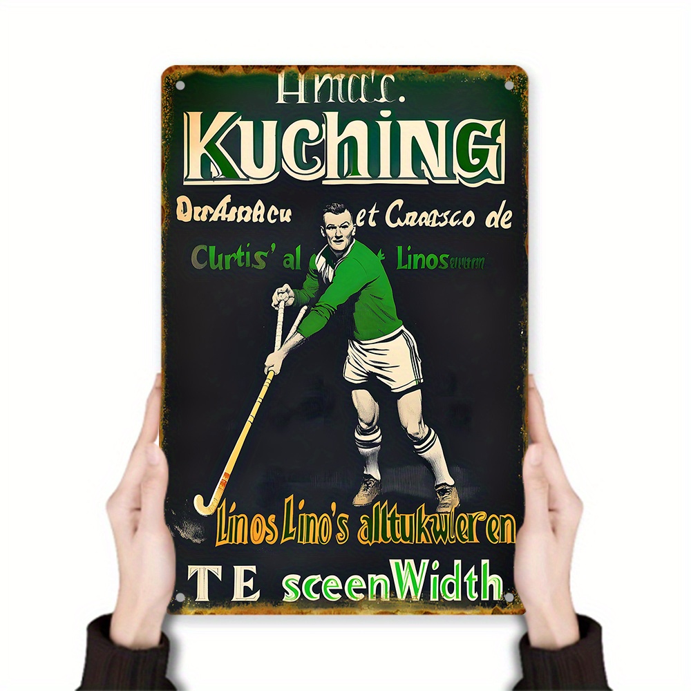 Home Decor Kuching - لافتة جدارية معدنية عتيقة الطراز -