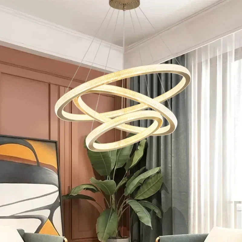 Home Decor Exhibition - الحديثة التعميم الفاخرة كريستال قلادة LED
