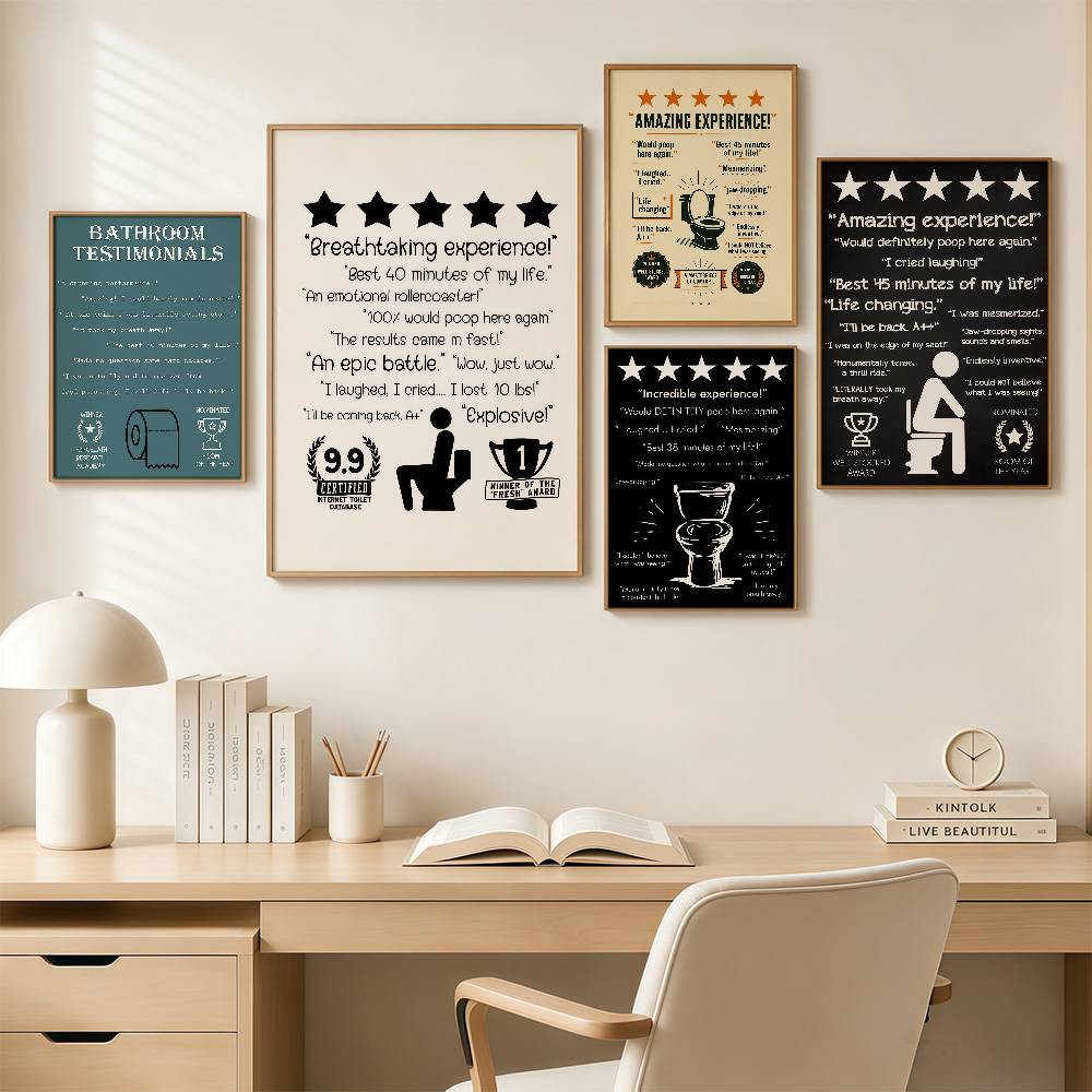 Review Home Decor - ملصق فني جداري مضحك لشهادات استخدام