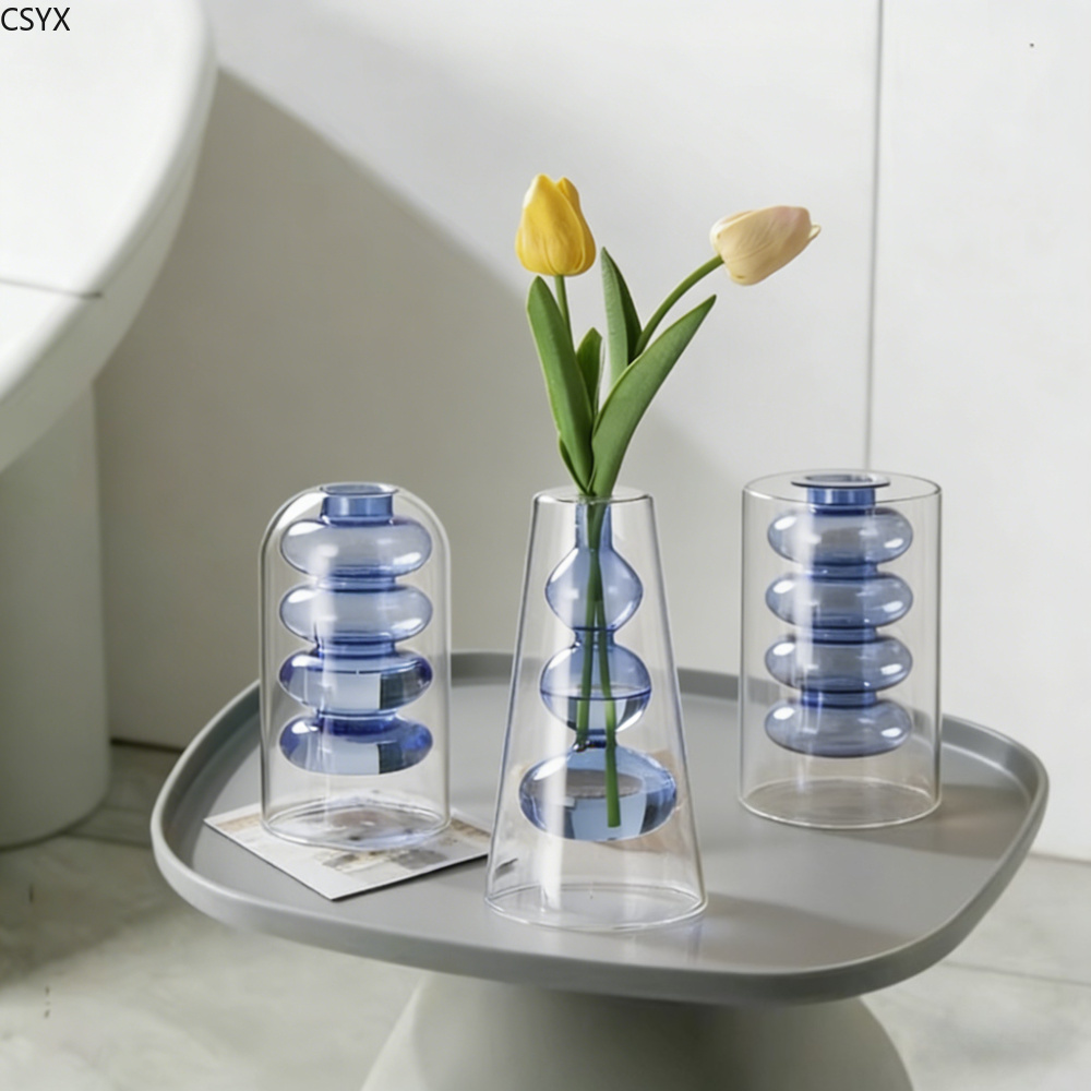 مزهرية زجاجية إبداعية ملونة بط - مراجعة Glass Vase Nordic وسعره
