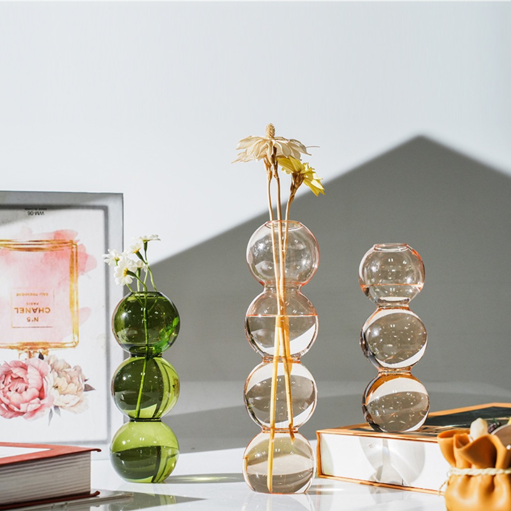 أسلوب بسيط مزهرية زجاجية ملونة - مراجعة Glass Vase Nordic وسعره