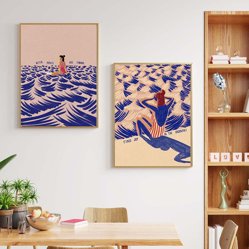 لوحة فنية نورديكية بسيطة مطبوع - مراجعة Home Decor Trends وسعره