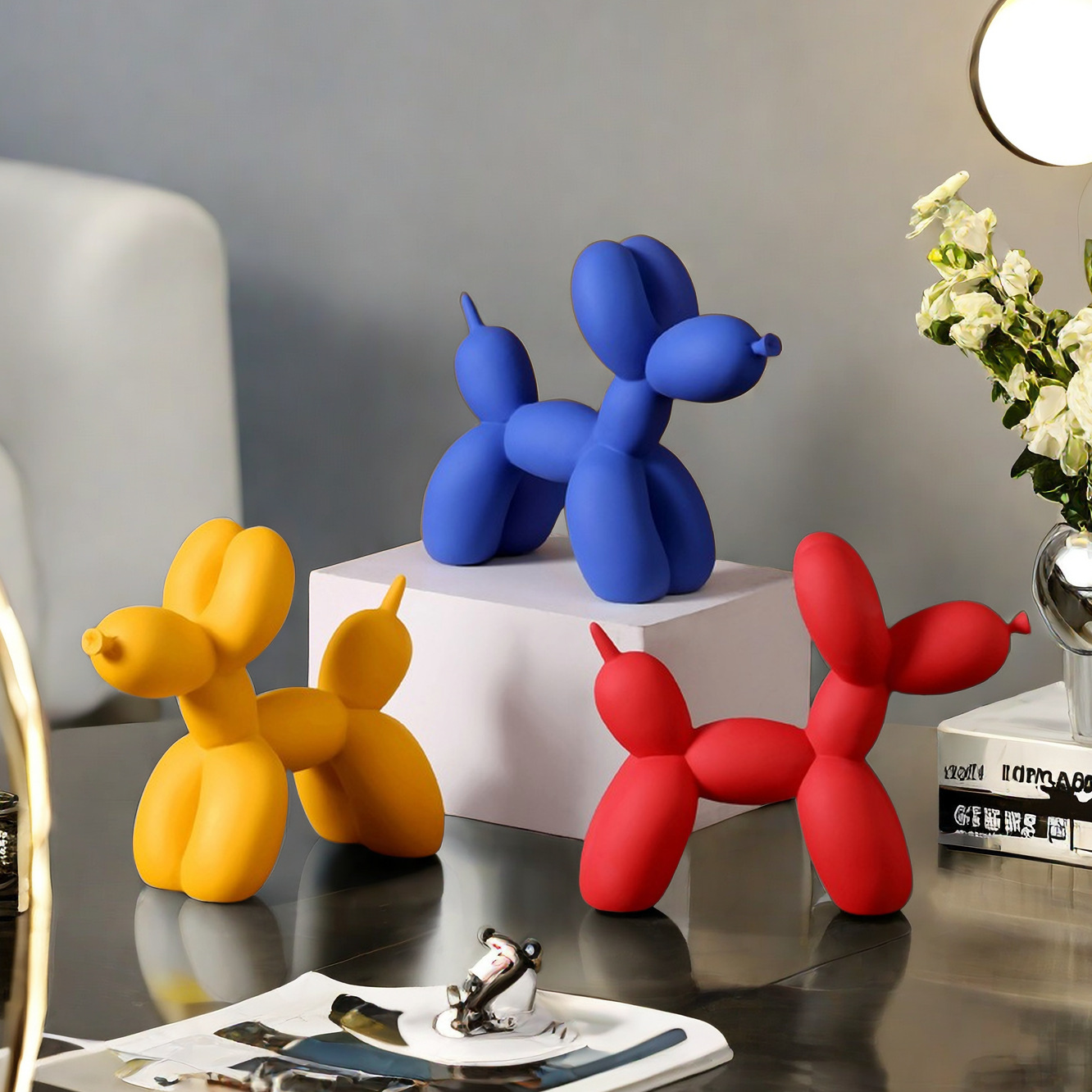 تمثال كلب بالون بلون واحد للدي - مراجعة Home Decor Exhibition وسعره