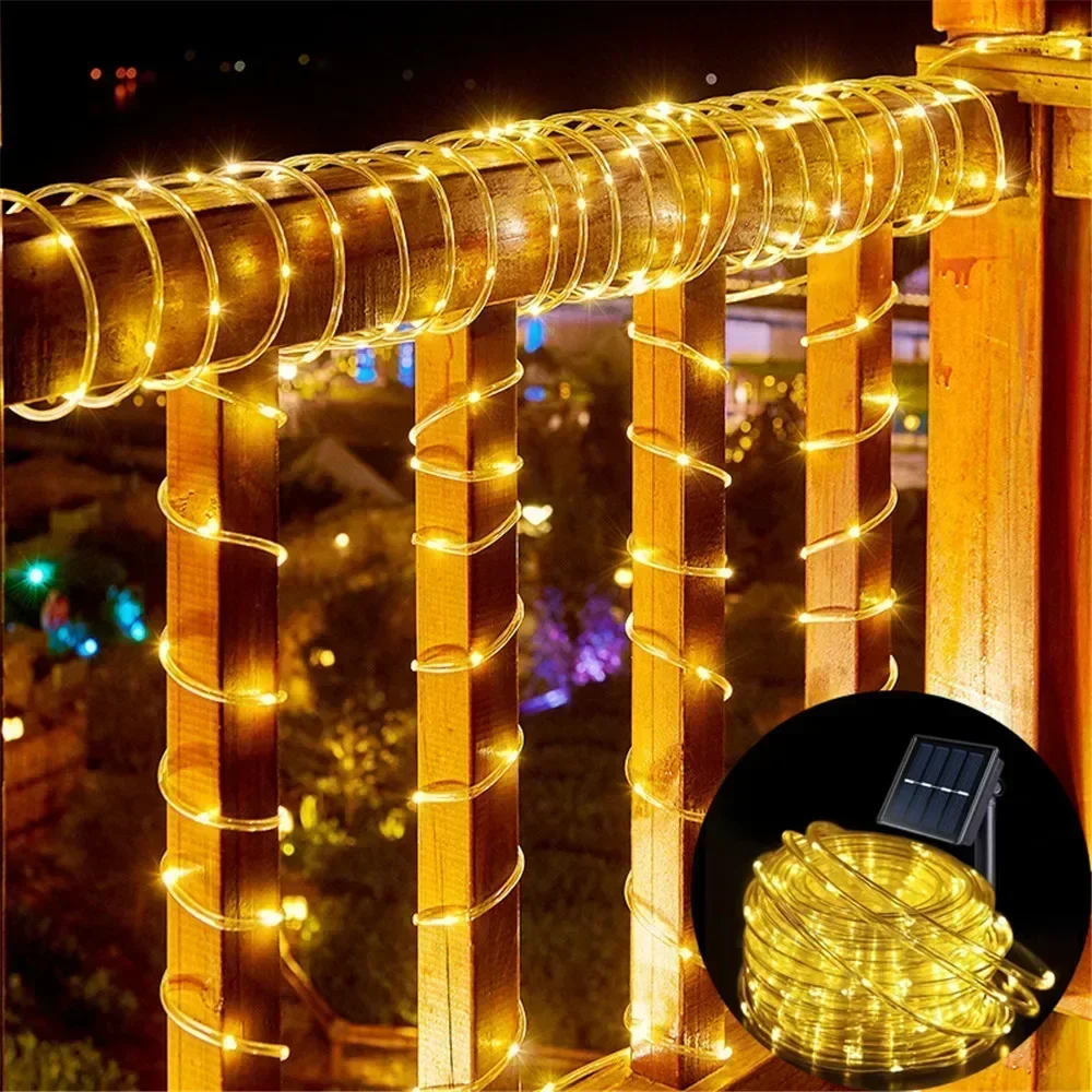أضواء حبل شمسية خارجية زرقاء L - مراجعة Rope Light Decoration وسعره