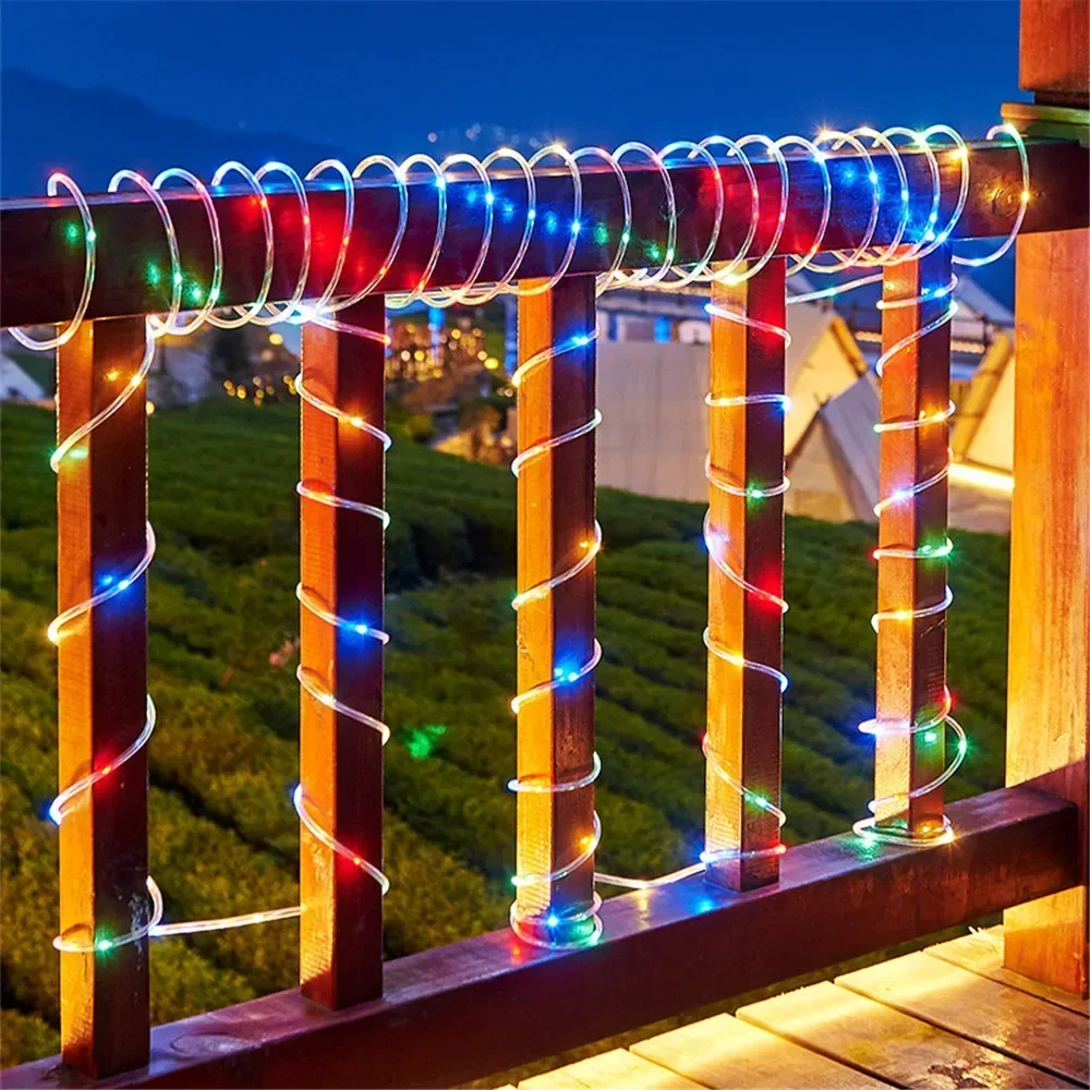 أضواء حبل شمسية خارجية زرقاء L - مراجعة Rope Light Decoration وسعره