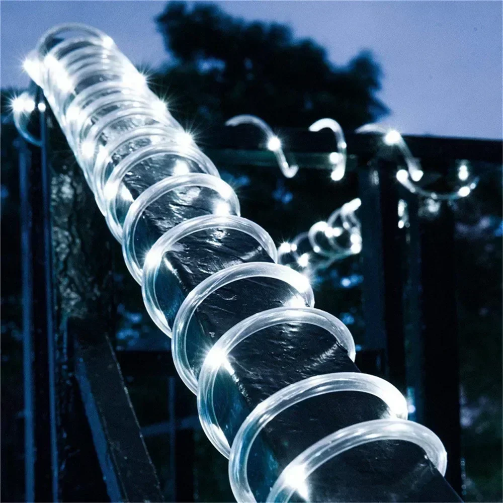 أضواء حبل شمسية خارجية زرقاء L - مراجعة Rope Light Decoration وسعره