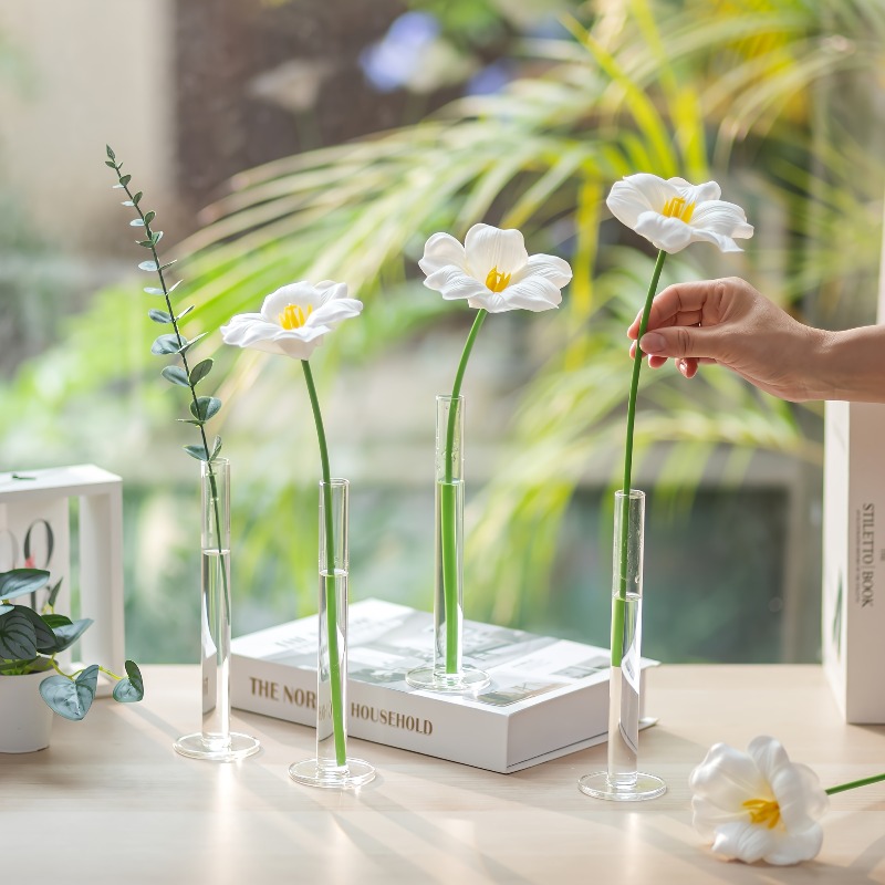 4 قطع من المزهريات الأكريليكية - مراجعة Glass Vase Nordic وسعره